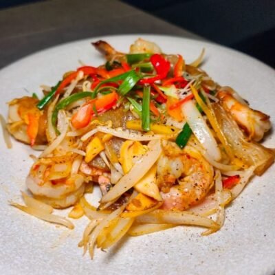 7. Seafood Crystal Noodle Stir Fry