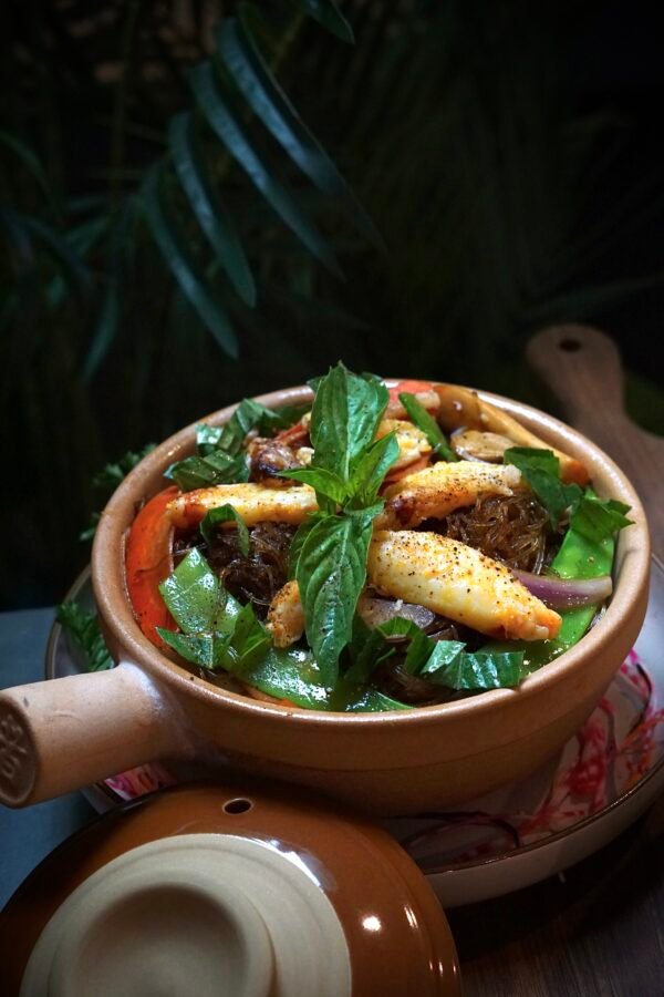 7. Stir Fry Glass Noodles with Crab Meat