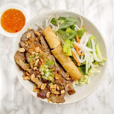 10. Lemongrass Chicken & Spring Roll Vermicelli Bowl